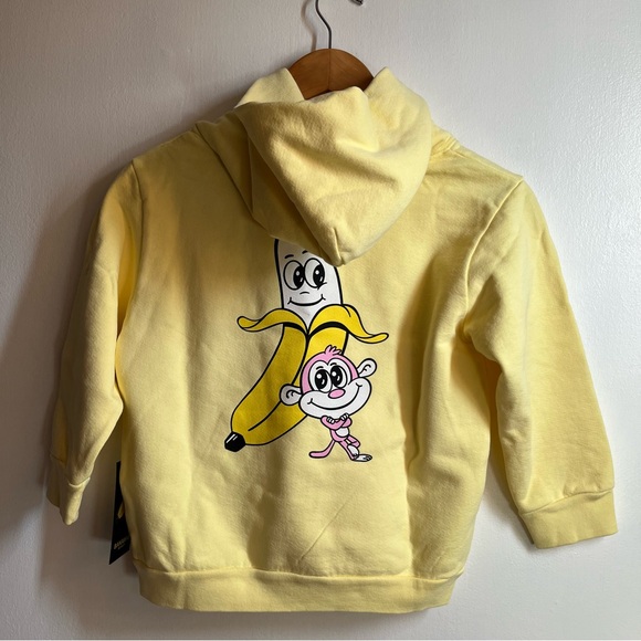 Bananas monkey Kids hoodie Size 6 Youth NWT Yellow. - Picture 4 of 8
